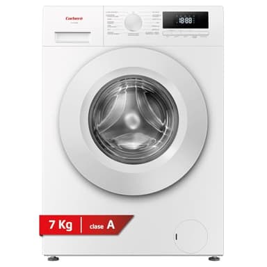 Corberó - Lavadora Plus 7Kg | CLH7406ME | 1200 rpm | Motor Inverter | Función Vapor | Función antialergico | Inicio Diferido | Pausa-Carga | Lavador rápido | Control Display | Blanco