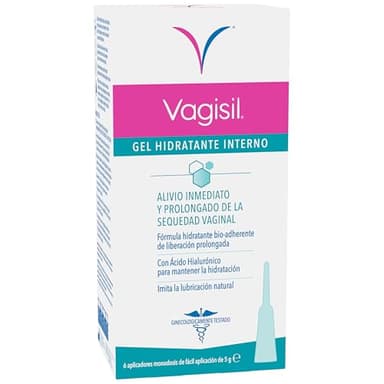 Vagisil Gel Hidratante Vaginal Interno En Monodosis Con Ácido Hialurónico, Lubricación Inmediata E Hidratación Prolongada, 30 g (6 x 5 g)