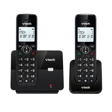 VTECH CS2001 Teléfono inalámbrico DECT de 2 teléfonos para el hogar con Bloqueador de Llamadas no deseadas, de Largo Alcance fiable hasta 300m, Identificador de Llamadas