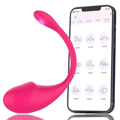 Huěvo Ṿibradóradòr Ṥēxṵal para Ṃujęr Control Remoto App, Vîbrãdør Parëjas Màndo A Distància Jugṵetes Ḙróticoṣ para Ṗarejá Ṩexuḁles Coṋsôladorês.. para Mújer Ṽibráción 10 Modos -NIH010