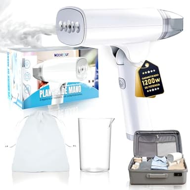 NOBLESUR® Plancha Vertical Vapor PREMIUM 1200W | Plancha Vapor Vertical Plegable y Portátil | Cepillo de Vapor | Apto para Todo Tipo de Ropa | Ideal para Viajes, Hogar y Oficina |