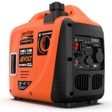 AIVOLT Generador Inverter Silencioso de Gasolina 1400W con Salidas de CA 230V/DC 12V/USB Tipo-A y 2,5L Tanque Generador Ligero Portátil para Camping Exterior