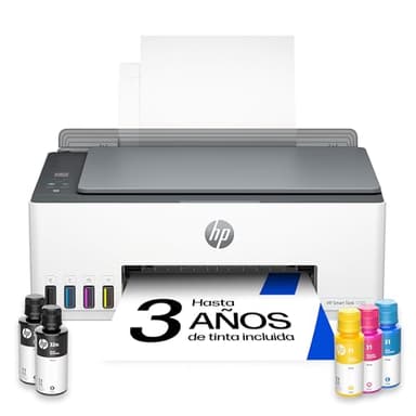 Impresora Multifunción Tinta HP Smart Tank 5105 Wi-Fi, con depósito recargable, incluye tinta para imprimir hasta 3 años
