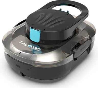 TALOSBO Pleco S1 Robot de Piscina con Doble Motor, Robot Limpiafondos Piscina Sin Cable, 80 Min de Autonomía, Autoaparcable, para Piscinas de Fondo Plano