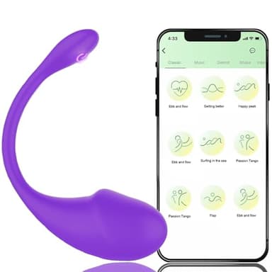 Huěvo Ṿibradóradòr Ṥēxṵal para Ṃujęr Control Remoto App, Vîbrãdør Parëjas Màndo A Distància Jugṵetes Ḙróticoṣ para Ṗarejá Ṩexuḁles Coṋsôladorês.. para Mújer Ṽibráción 10 Modos -EDDS002