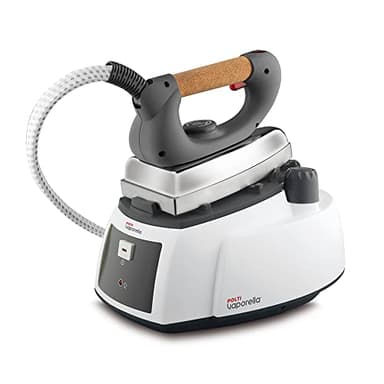 Polti Vaporella 505 Pro, Centro de Planchado a Vapor con Caldera y Tapón de Seguridad, Presión Máx. 3,5 Bar, Potencia 1750 W, Depósito 0,9 L, Mango de Corcho Transpirable, Blanco y Gris