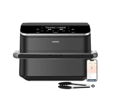 Cosori Freidora de Aire Grande-True Acero Inox-4 Resistencias Dual Blaze TwinFry 10 L-Flexible Doble Cesta Air Fryer 2800 W- Smart WIFI Control– 66 % Eficiencia Energética-6 en 1-Máx 10 Personas