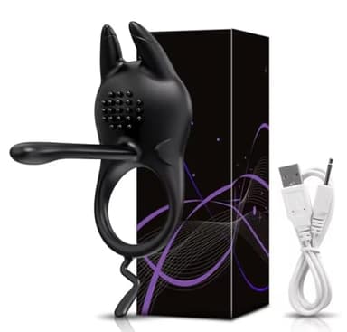 Anillo Vibrador Recargable USB, Diseño Silencioso, 11 cm, Negro, Compatible con Múltiples Métodos de Carga