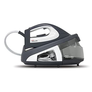Polti Vaporella Simply VS10.12, Plancha Generadora de Vapor, Depósito Extraíble 1,5 L, Presión Bomba 6,5 Bar, Potencia 2200 W, Función ECO, Gris y Blanco [Clase de eficiencia energética A]