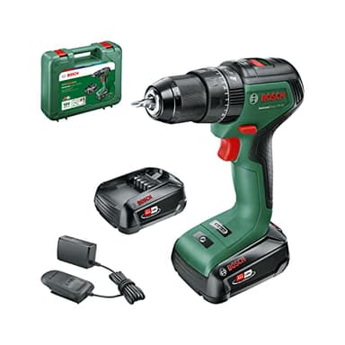 Bosch Home and Garden taladro percutor a batería UniversalImpact 18V-60 (2 baterías de 2,0 Ah, sistema de 18 V, en maletín de transporte)