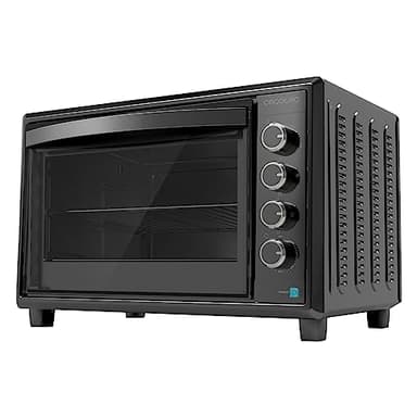 Cecotec Horno Convección de Sobremesa de 60 Litros Bake&Toast 6090 Black Gyro. 2200 W, Luz Interior, 12 Funciones, Temperatura hasta 230º, Puerta de doble Cristal, Incluye Rustidor Giratorio