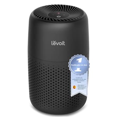 LEVOIT Purificador de Aire con Filtro HEPA para Alergias, Air Purifier con Aromaterapia, Purificador Aire Silencioso, Bajo Consumo de Energía de 7W, Negro, Core Mini