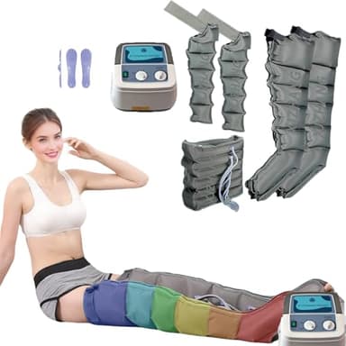 Presoterapia Para Casa Abdomen Y Piernas Con 6 Cavidades︱Maquina De Presoterapia Para Casa︱ 6 Cavidades Aire Presoterapia Piernas (Gris Oscuro, Máquina + piernas + brazos + cintura)