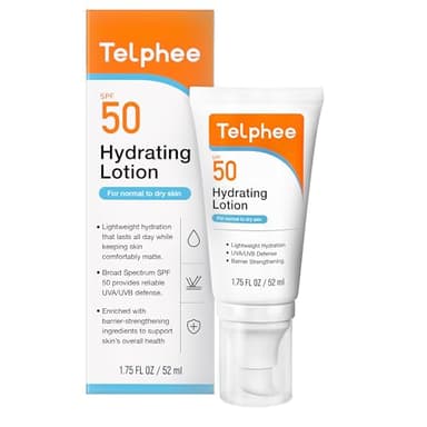 Telphee Ultra Defence Crema Solar Facial SPF 50| 2 en 1 Crema Hidratante Facial con 3 Ceramidas|Tecnología Barrier-Lock 8 Horas| Resistente al Agua 60 Min, Sin Efecto Blanco| No Grasa & Sin Fragancia