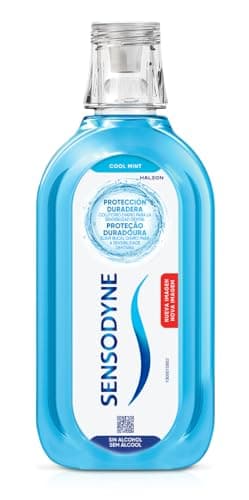 Sensodyne Enjuague Bucal Cool Mint, Para Dientes Sensibles, Protección Duradera Sin Alcohol, Alivio Clínicamente Probado, 500 ml