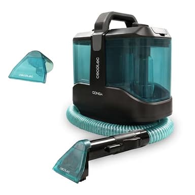 Cecotec Limpiador Aspirador de Tapicerias y Alfombras con Cable Conga 3000 Carpet&Spot Clean Max. 450W, 13kPa, Diseño Compacto, Depósito de Agua Limpia 1000ml y Agua Sucia 550ml, Spray Pulverizador