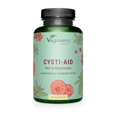 Cistitis Complex Vegavero | Arándano Rojo + D Manosa | Altamente Concentrado | Infecciones Urinarias | Ortiga Verde + Gayuba| 120 Cápsulas | Natural & Vegano | Sin Aditivos