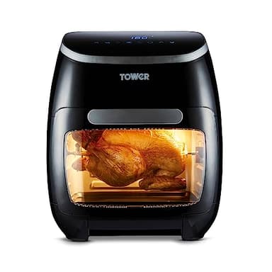 Tower T17076 Freidora de Aire Xpress Pro Combo 10 en 1: Air Fryer Digital con Circulación de Aire Rápida y Temporizador de 60 Minutos: Freidora Sin Aceite de 11 L, 2000 W, Negro