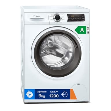 Balay - Lavadora, libre instalación, 9 kg, Programa Super rápido y Rápido/mix, Blanco, 3TS993BP, entrada estándar