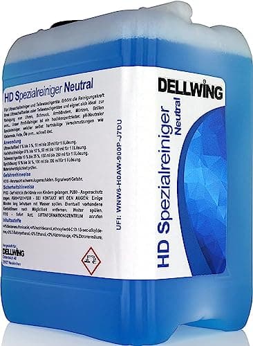 DELLWING HD Special Cleaner Neutral 2.5L - Limpiador ultrasónico concentrado premium para limpiar vasos, joyas, oro, monedas, vidrio y mucho más