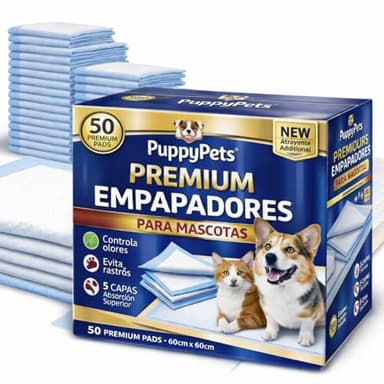 WofPets, Empapadores Perros 60x60 cm, (100 Unidades), Alfombrillas Desechables para Mascotas, Toallitas de Entrenamiento y Adiestramiento, Absorbentes, Resistente a Prueba de Fugas