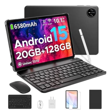 DOOGEE Tab A9 Pro VIP Tablet 10 Pulgadas, Andriod 15 Tablet con Teclado y Lapiz, 16GB RAM+128GB ROM(2TB TF MAX), HD IPS Pantalla, 6580mAh, WiFi5 2.4/5GHz/8MP+5MP/Facial ID/GMS/BT5.0/3.5mm Jack