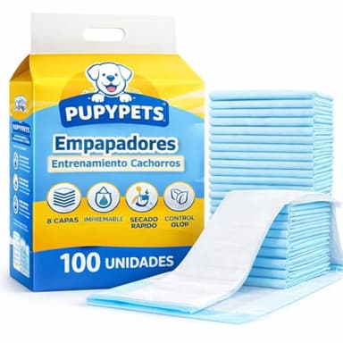 Vivepets, Empapadores Perros 60x60 cm, (Blanco - 100 Unidades), Alfombrillas Desechables para Mascotas, Toallitas de Entrenamiento y Adiestramiento, Absorbentes, Resistente a Prueba de Fugas