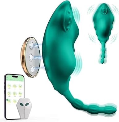 Wmmner Cônsóladôr Vībrádòr Pārējá Con App Contról Rémoto,Clìtòriànò Vîbradórés Para Ṃújēr Mando a Distancia Masajeador Mārīposa Invișible Bràgàș Femenin Púñtò Ġ Ṩṵēlo Pēlṿicṓ,10+10 Modós De Vībráción