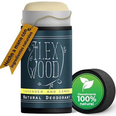 The Ilex Wood - Desodorante natural de lavanda y limón - 70 ml. En tubo de cartón ecológico, vegano, sin plástico, sin alcohol, sin toxinas, sin sales de aluminio y sin crueldad animal