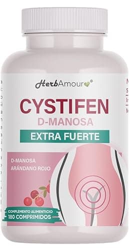 D-MANOSA (Suministro por 6 Meses) 180 Comprimidos Alta Dosis y Absorción I D-Manosa De 500 mg. + Arándano Rojo E.S. De 40 mg. | Sin Gluten, Lactosa, Azúcares y Soja