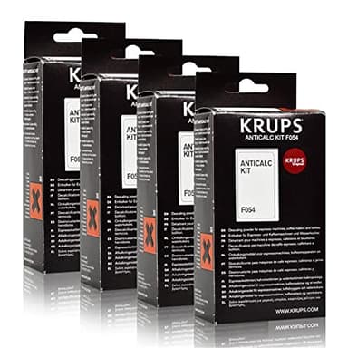 Krups Anti-cal Kit F054, Agente desincrustante Máquinas de café, Accesorios, 4 Piezas
