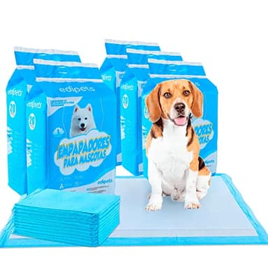 Edipets, Empapadores Perros, 60x60 cm, (Blanco - 100 Unidades), Alfombrillas Desechables para Mascotas, Toallitas de Entrenamiento y Adiestramiento, Absorbentes, Resistente a Prueba de Fugas