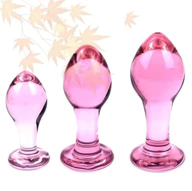 WAMBAS Hermoso Cristal Cristal Herramientas de Masaje 3 Piezas Set para Hombres y Mujeres