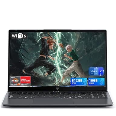 ACEMAGIC Ordenador Portátil Procesador Ryzen 7 5700U Hasta 4,3 GHz, 8 Núcleos 16 Hilos, 16GB DDR4 512GB SSD Expansión 2TB, 15,6 Pulgadas Portatil FHD, WIFI 6, BT5.2, HDMI, Type-C, USB 3.2, Laptop Gris