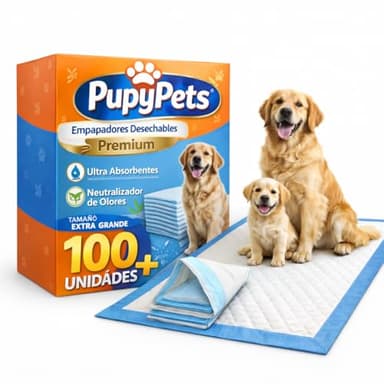 PUPYPETS (Pack de 100) Empapadores Perros 60x60 de Entrenamiento para Perros