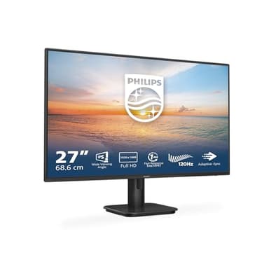 Philips 27E1N1100A Monitor 27 Pulgadas FHD, 120Hz, IPS, 1 ms MPRT, Adaptive Sync., Altavoces (1920x1080, 1x HDMI 1.4), Negro