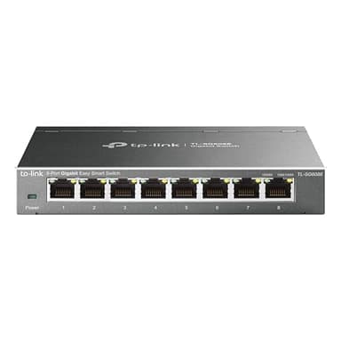 TP-Link TL-SG608E - Conmutador Ethernet Gigabit Gigabit (8 Puertos, Gigabit Hub RJ45, Switch Manageable, Ideal para Compartir Conexiones y Redes para pequeñas Empresas y oficinas domésticas
