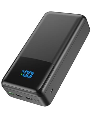 Icmilk PowerBank 60000 mAh de Gran Capacidad, 22,5 W, Carga rápida, USB-C 4 Salidas, batería Externa, Pantalla LED, batería Externa para iPhone con tabletas Android, etc