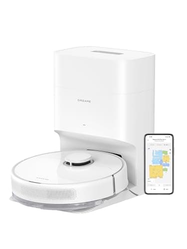 DREAME D10 Plus Gen 2 Robot Aspirador y Fregasuelos 2 en 1 con Base Autovaciado, 6.000Pa, LiDAR Navegación, Capacidad de Superar Obstáculos de 20MM, Mapa Multicapa, 5200 mAh Batería, Blanco
