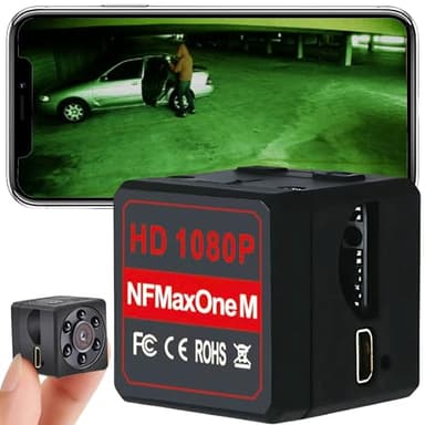 Cámara Espía, Mini Camara Espia Oculta con Imagen Full HD 1080 - con Visión Nocturna y Sensor de Movimiento, Funciona sin Wifi - Incluye Tarjeta SD 32GB Gratis - para Parking y Lugares sin Internet