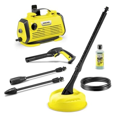 Kärcher Hidrolimpiadora K 3 Horizontal Plus Home, presión: 120 bar, caudal: 380 l/h, rendimiento: 25 m²/h, filtro agua, 6,1kg, pistola y manguera de alta presión, boquilla turbo, lanza, kit para hogar