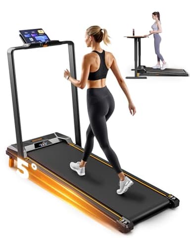 BestGod Cinta de Correr para casa Plegable, Andador 2 en 1 con asa de Seguridad, Walking Pad de 2,5 CV con inclinación, Treadmill bajo Escritorio, Carga máxima 150kg