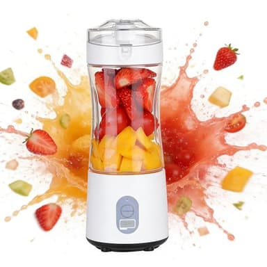 380ml Mini Batidora Portátil para Batidos con 6 Cuchillas de Acero Inoxidable, Recargable, Apto para su uso en Oficinas, Cocinas, Viajes y Otros Escenarios