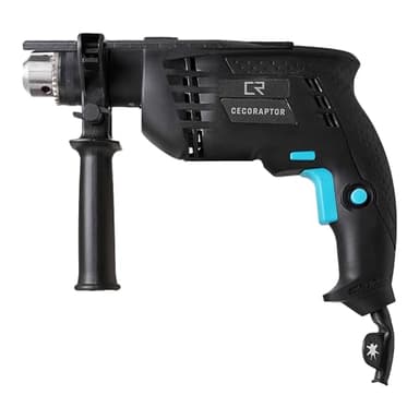 Cecotec Taladro Eléctrico Percutor CecoRaptor Impact Drill. 850W, Broca13mm, 4800 rpm, 46000 Impactos por Minuto, Empuñadura Auxiliar, Interruptor Bloqueo en Gatillo, Regla de Profundidad