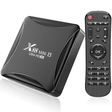 Android TV Box 13.0, Box TV Android 4GB RAM 32GB ROM, RK3528 Quad-Core, Soporte 2.4G/5G Dual WiFi, 100M Ethernet Ultral HD 8K TV Box Android
