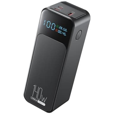 Dpdenoy Power Bank, 27000mAh Bateria Externa 140W USB C Entrada & Salida para Portátil Tablet Teléfono, Cargador Externo con 3W Linterna para Book Pro, Phone 12, 13, 15, Galaxy S23, Pad Air y más