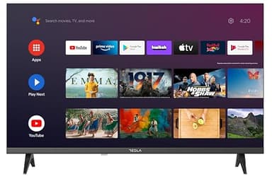 TESLA - Smart TV de 32" (81cm), Televisión Android TV 11, Hey Google Official Assistant, WiFi & Bluetooth, 2 Altavoces de 10W, Chromecast Integrado, 1.366x768 (32E635BHS) - 2025