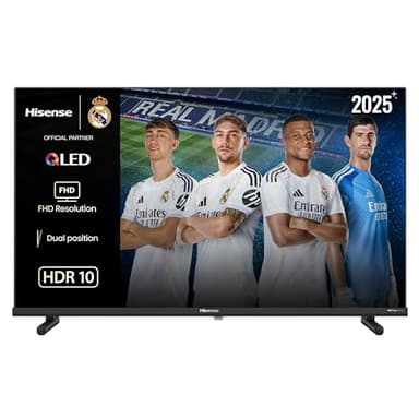 Hisense 32A5Q - QLED Smart TV 32 Pulgadas, Dolby Atmos, Modo Juego, Entrada USB Tipo C, Peana con Doble posición, Control por Voz Alexa, Función Compartir en TV, Auto Ordenación Canales TDT