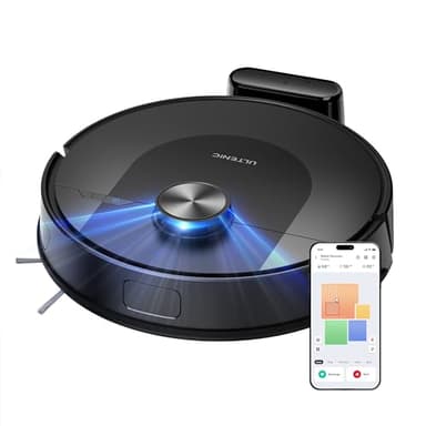 Ultenic Robot vacuums- Aspiradora Automática con Mapeo Láser Silencioso para Suelos Duros, Alfombras - Incluye Cepillo Lateral y Base de Carga
