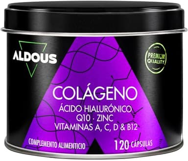 Colágeno Hidrolizado Puro + Ácido Hialurónico + Coenzima Q10 + Vitaminas y B12 + Zinc - 120 días Máxima Dosis - Formula Avanzada - Colágeno para las Articulaciones Fuertes, Piel Tersa y Energía